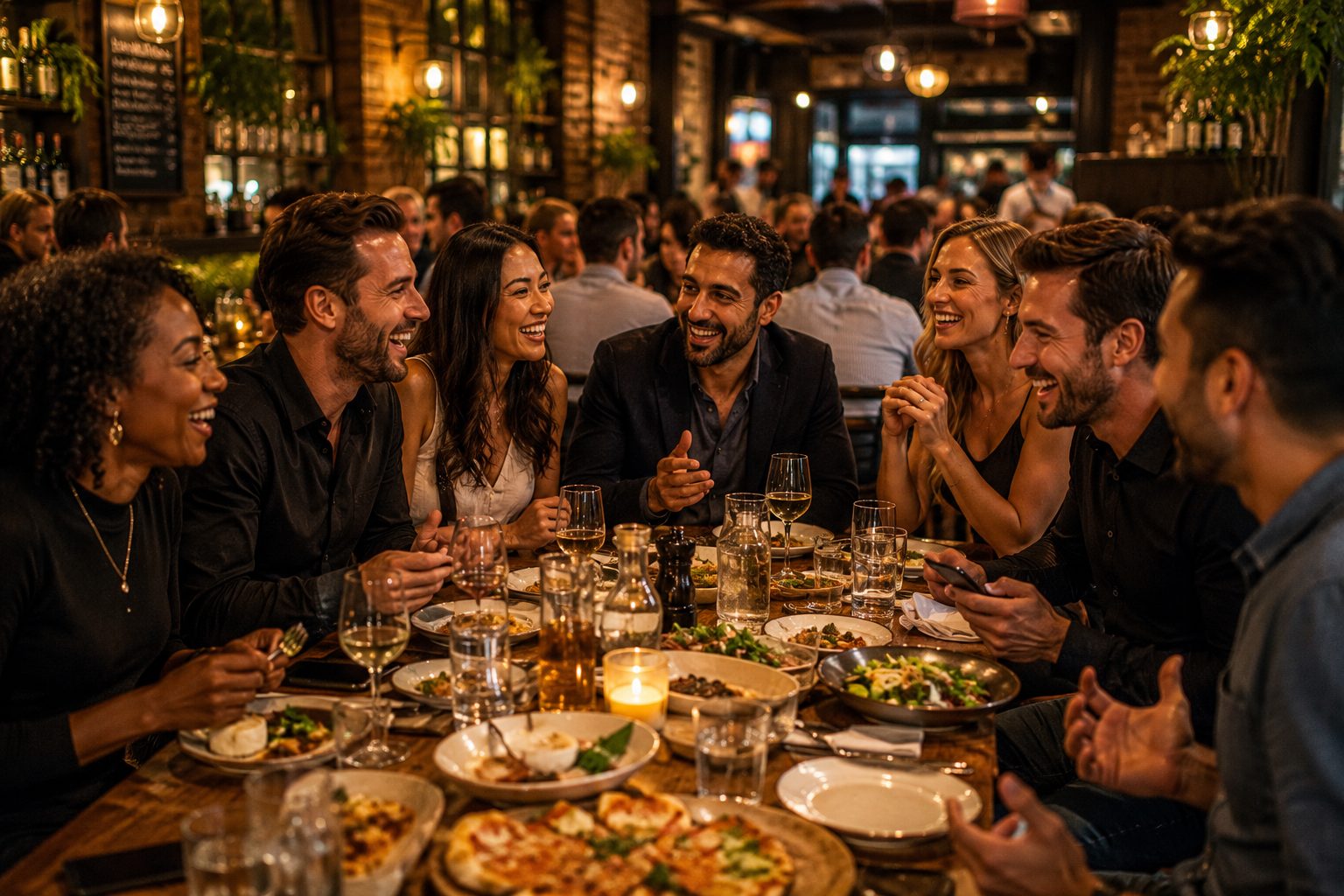 Corporate team dinner